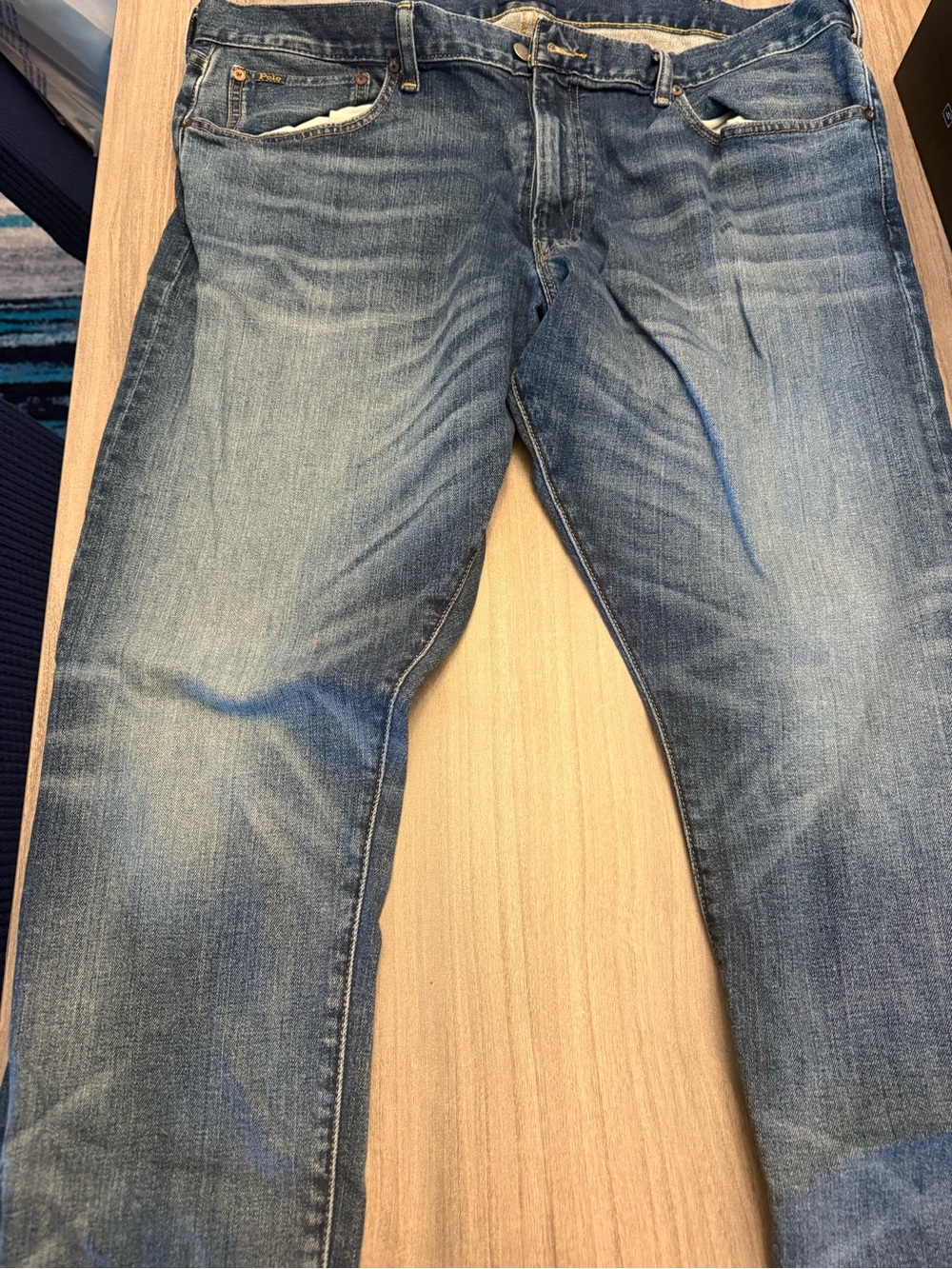Ralph Lauren Men’s Faded Blue Straight Jeans